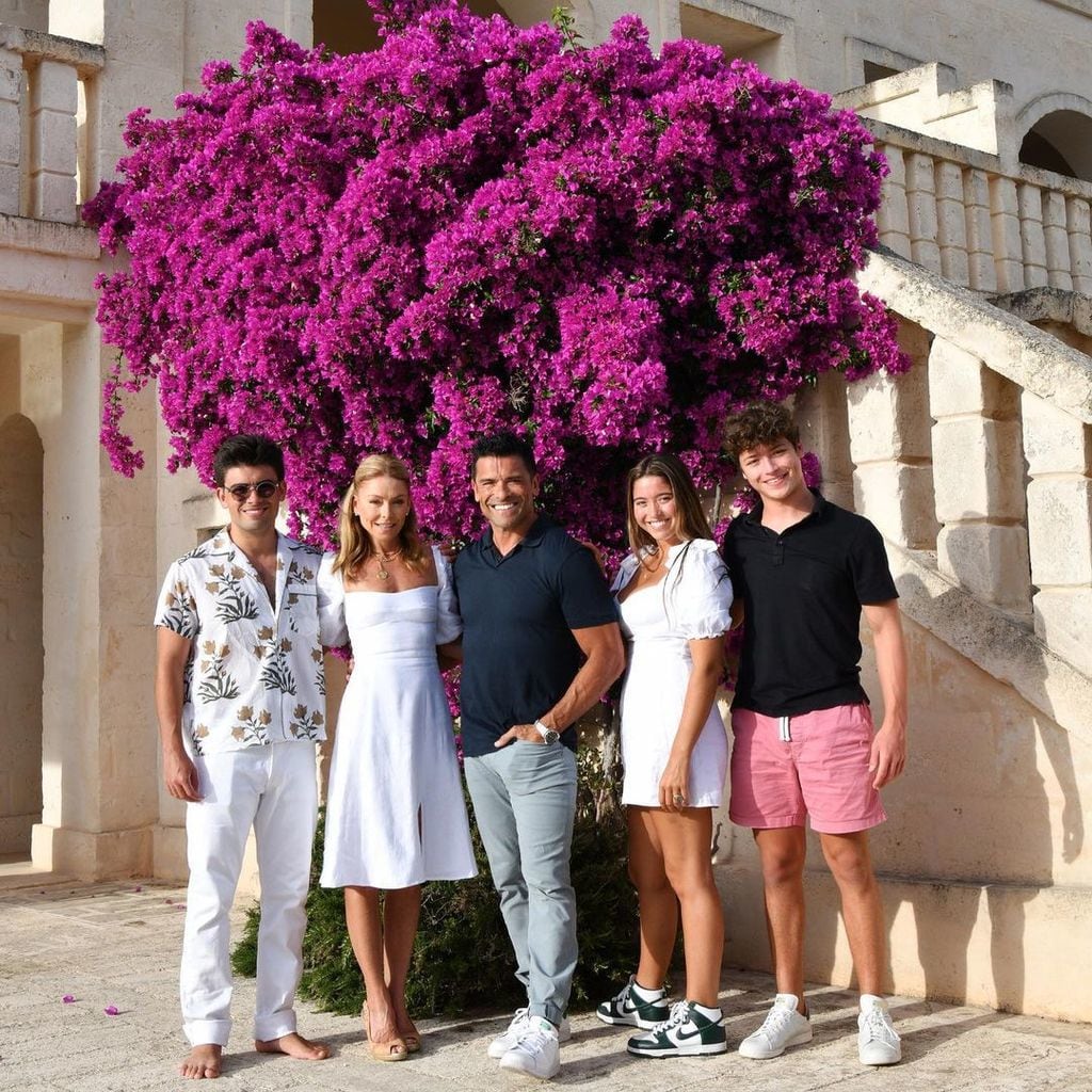 Kelly Ripa and Mark Consuelos on family vacation with their three children