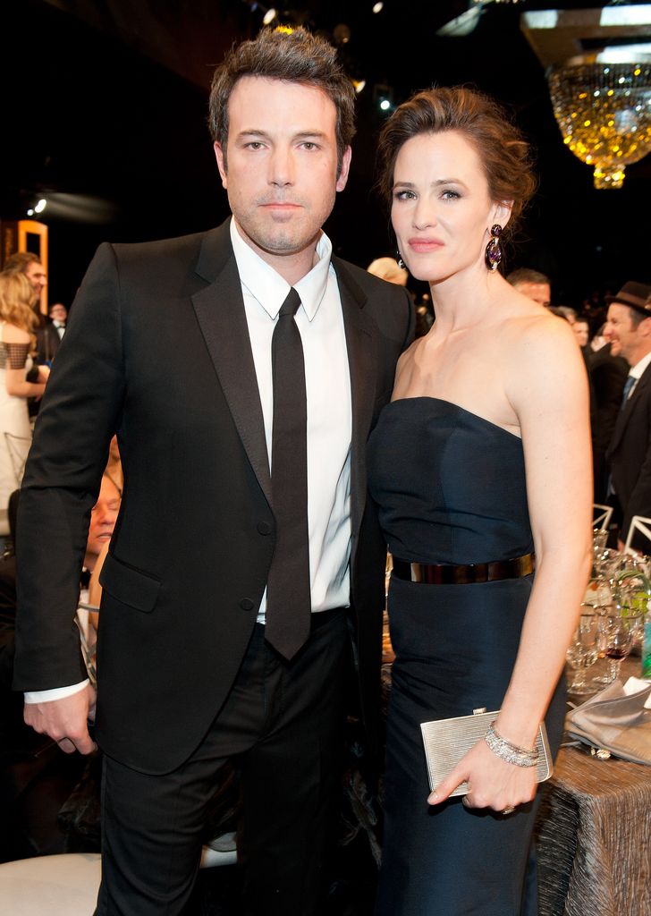 A photo of Ben Affleck and Jennifer Garner wearing black evening wear