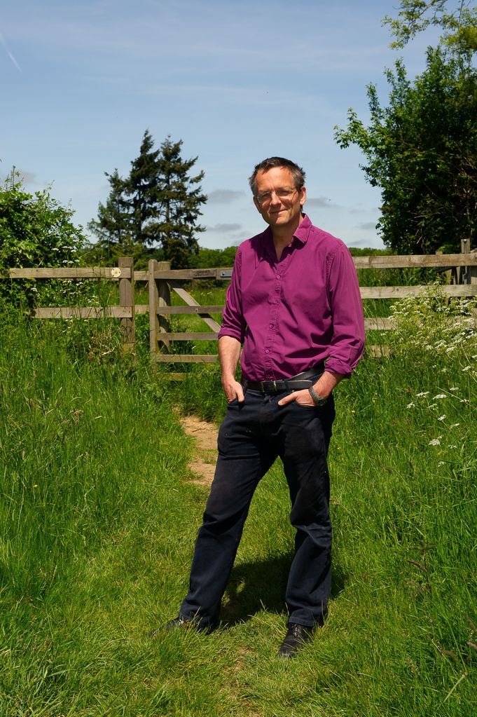 Dr Michael Mosley posing at home in Buckinghamshire