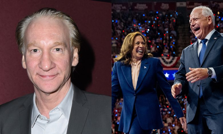 Bill Maher; Kamala Harris and Tim Walz