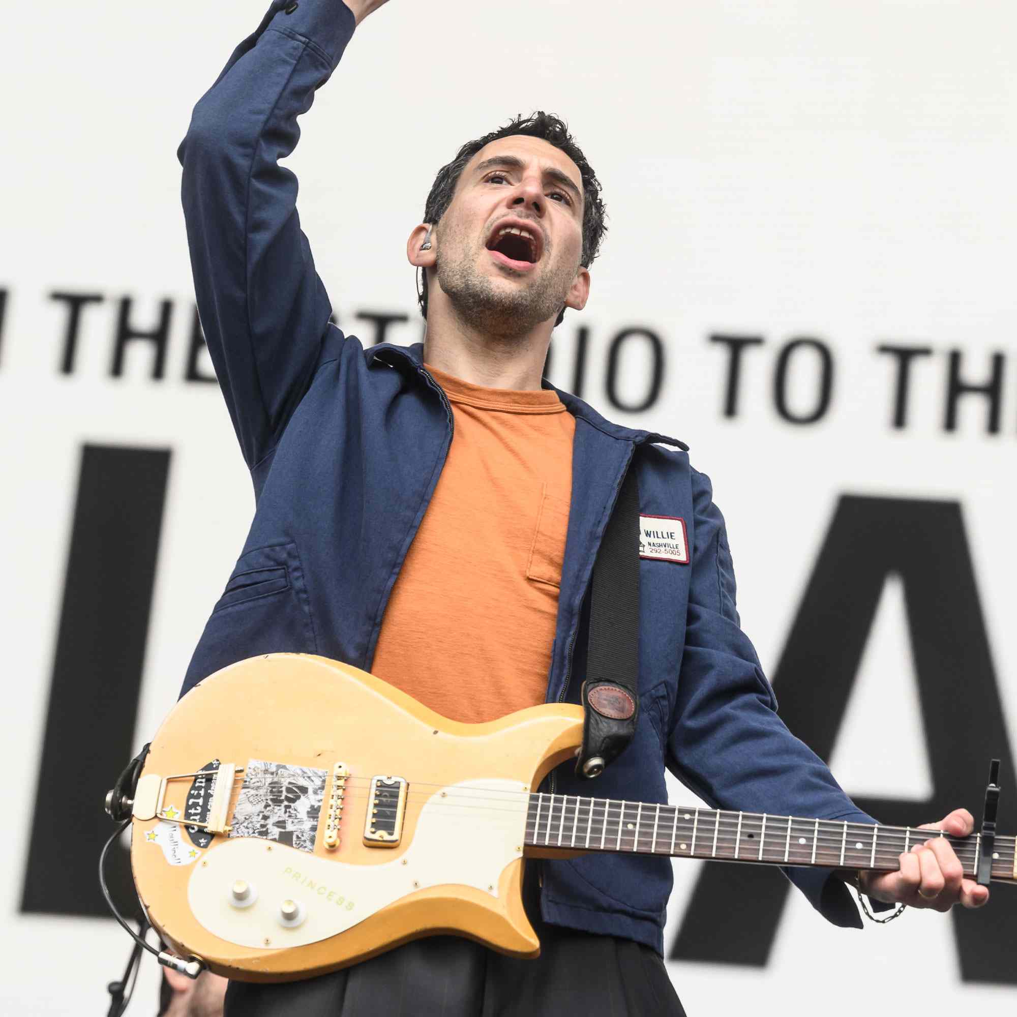 Jack Antonoff of Bleachers performs on the main stage during day three of Leeds Festival 2024 at Bramham Park on August 25, 2024