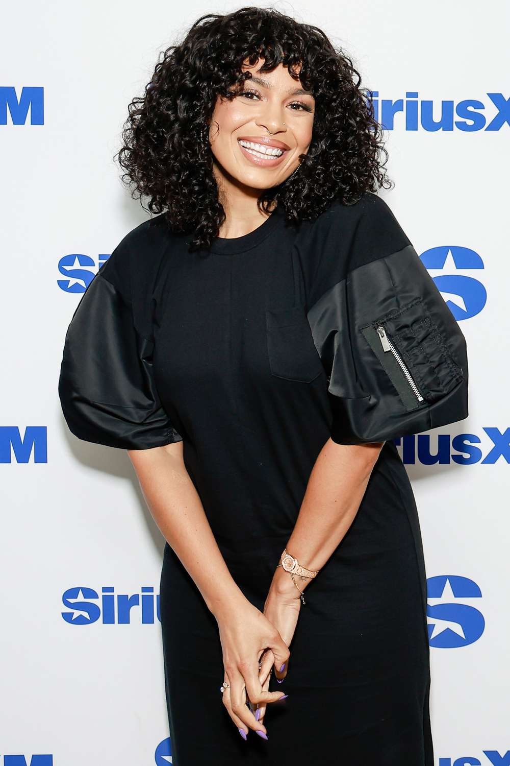 Jordin Sparks visits SiriusXM studios on August 26, 2024 in New York City.