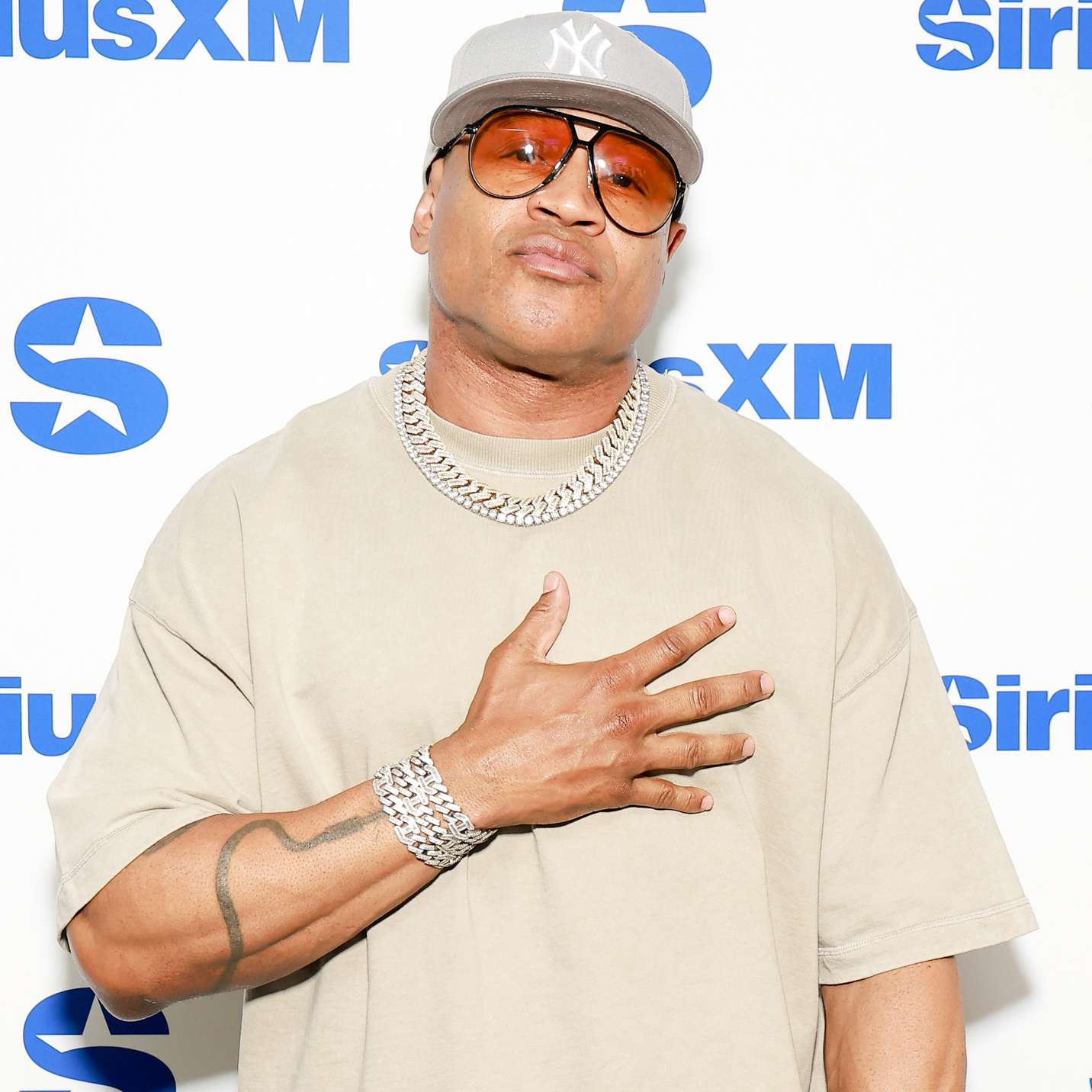 LL Cool J visits SiriusXM studios on August 26, 2024 in New York City.