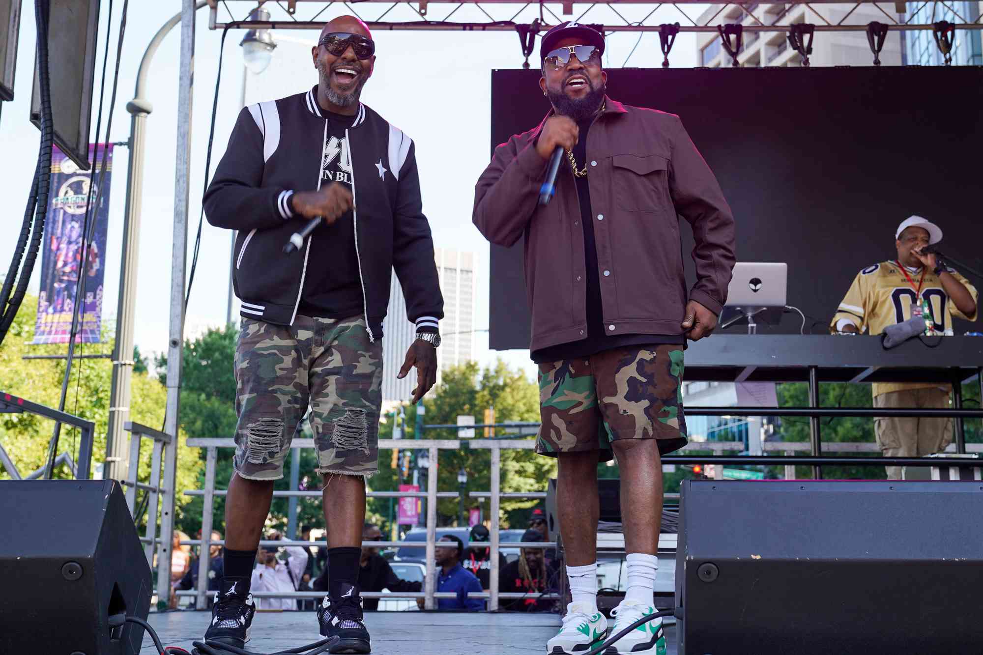 Sleepy Brown and Big Boi perform at the College Football Hall of Fame's 10 Year Anniversary block party on August 24, 2024 in Atlanta, Georgia. 