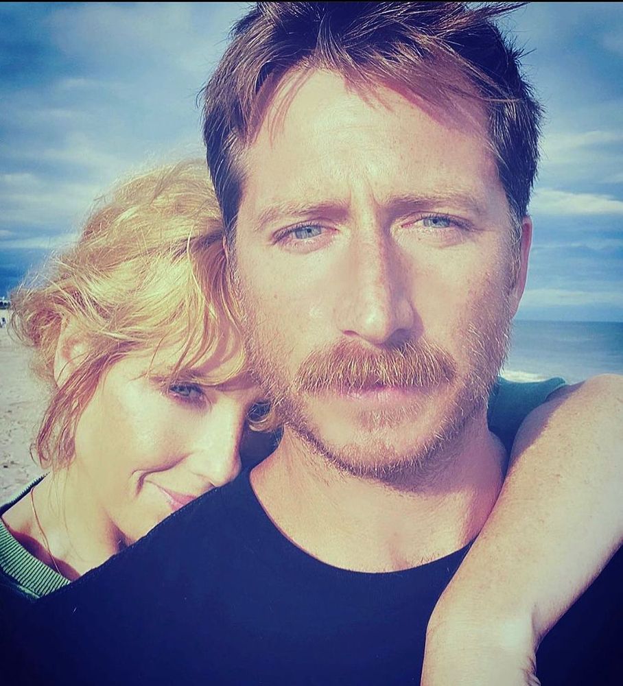 Kelly Reilly and Kyle Baugher at the beach