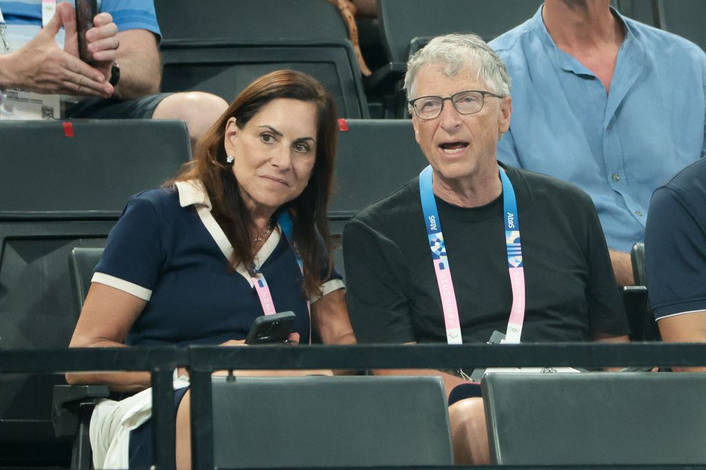 Paula Hurd and Bill Gates at the Paris Olympic Games