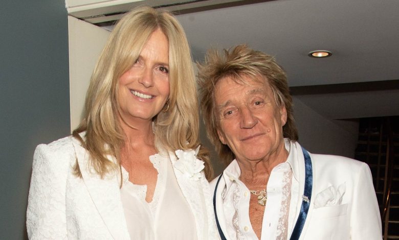 Penny Lancaster wows in fitted backless dress for night out with Rod Stewart