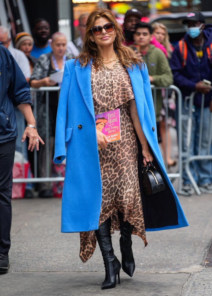 Eva Mendes is seen at GMA on September 17, 2024 in New York City