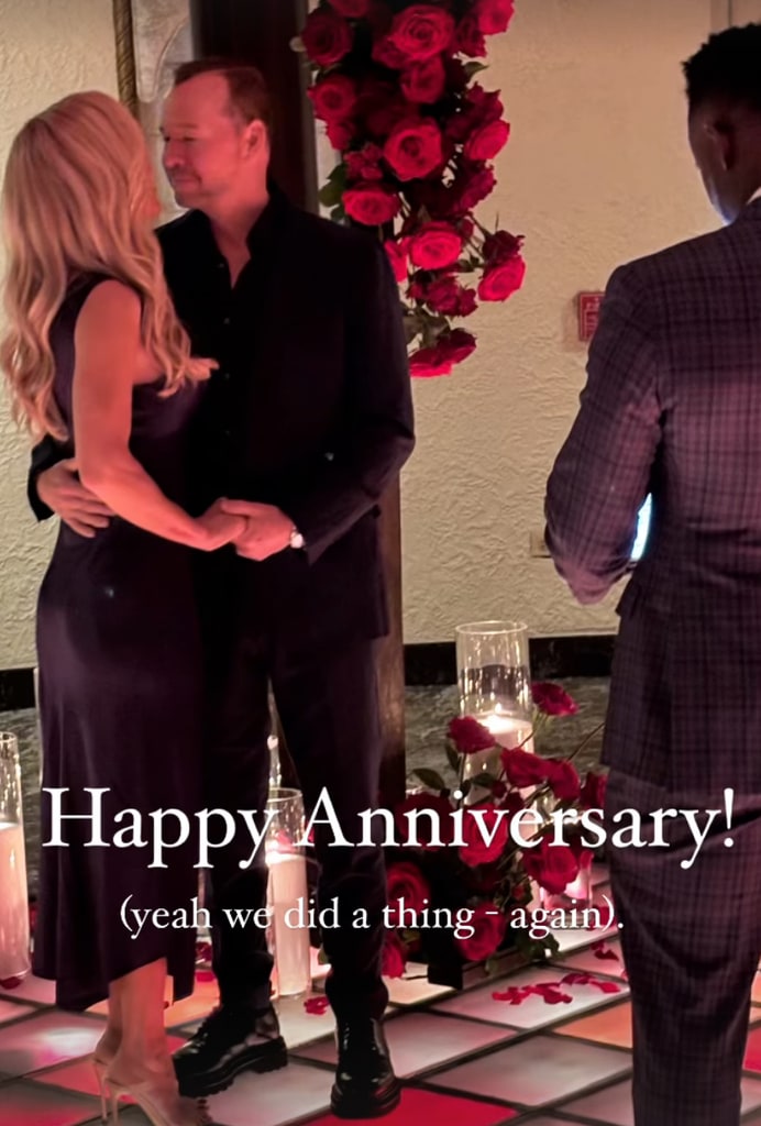 Photo shared by Donnie Wahlberg on Instagram August 31, 2024 with Jenny McCarthy, renewing their vows in honor of their 10th wedding anniversary