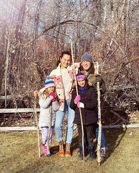 Bruce Willis and Emma Heming with their two daughters