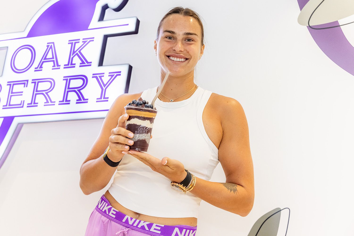 Australian tennis player Aryna Sabalenka in NYC