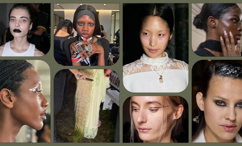 From "Touch Grass" Hair to "Dark Fairy" Glam—the NYFW Beauty Trends I'm Obsessing Over RN