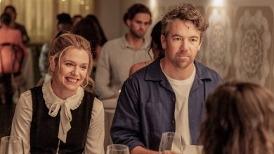 L-R: Harriet Dyer as Ashley and Patrick Brammall as Gordon in Colin From Accounts episode 4, season 2 streaming on Paramount, 2024.