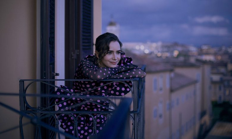 Lily Collins as Emily in episode 409 of Emily in Paris.