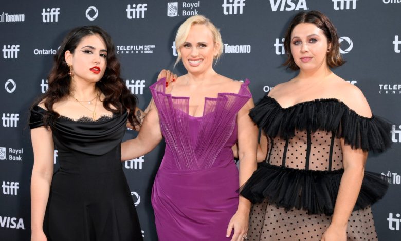 Stevie Jean, Rebel Wilson and Natalie Abbott at premiere of