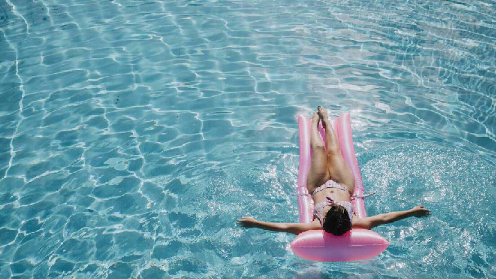 A woman swimming