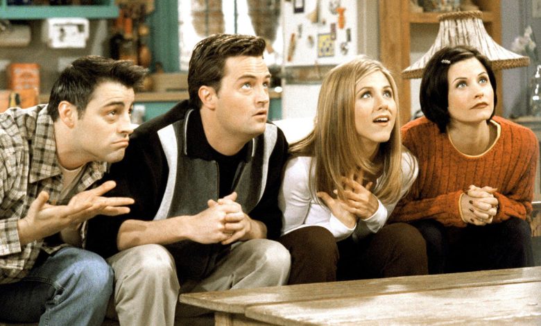 Matt LeBlanc, Matthew Perry, Jennifer Aniston, Courteney Cox in FRIENDS.