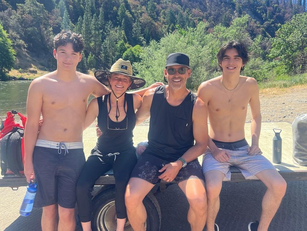 leann rimes in wilderness with husband and stepsons