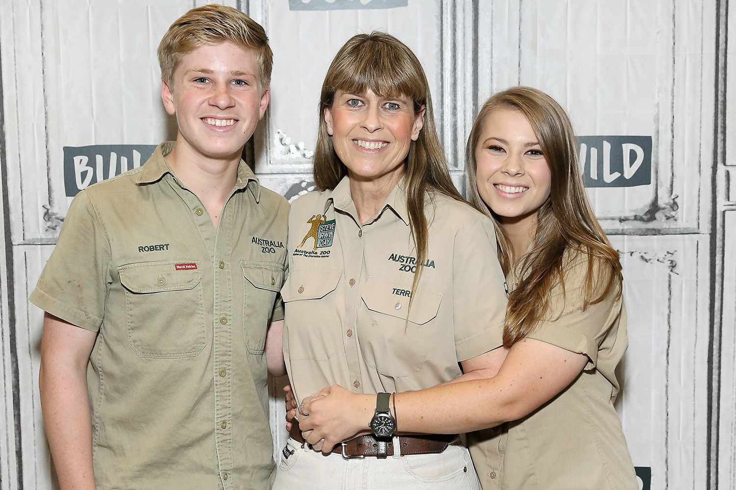 Robert Irwin, Terri Irwin and Bindi Irwin visit Build Studio to discuss the documentary TV series "Crikey! It's The Irwins" 