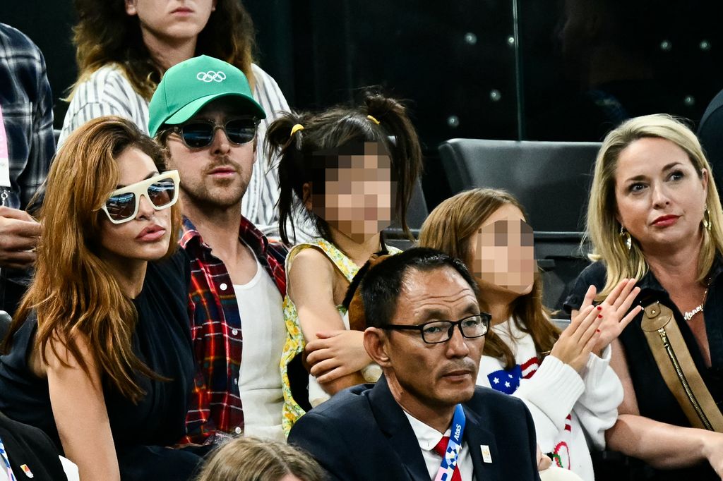 ryan gosling and eva mendes with daughters paris olympics