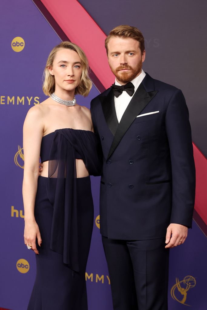 Saoirse Ronan and Jack Lowden attend the 76th Primetime Emmy Awards