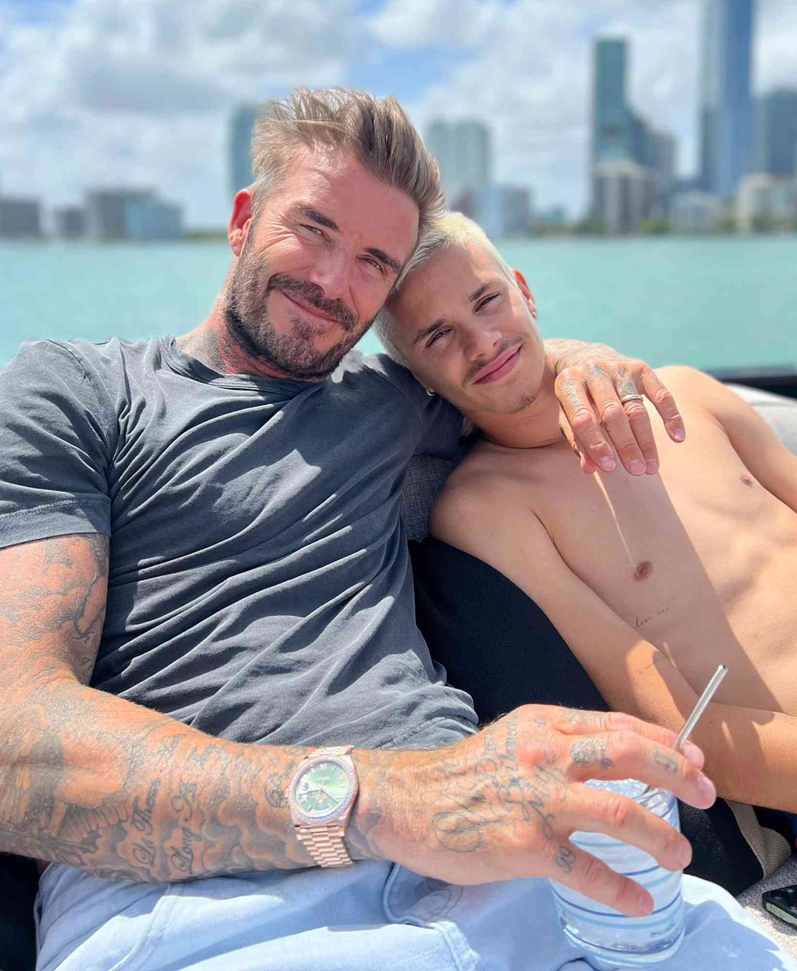 David and Romeo Beckham