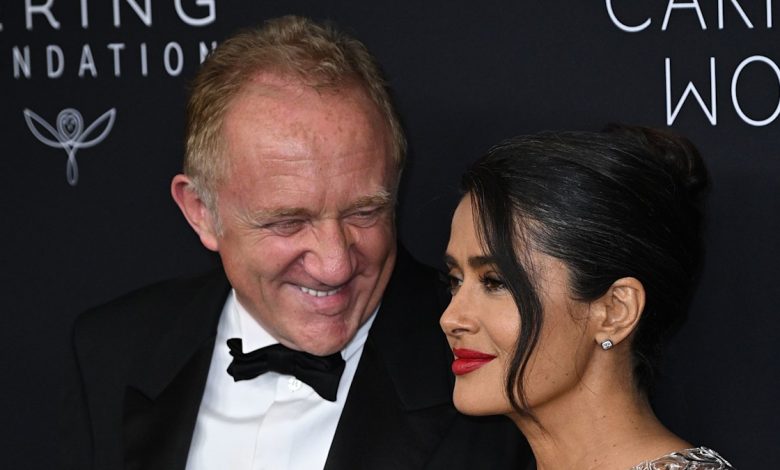 Salma Hayek is besotted with husband François-Henri Pinault on glamorous date night