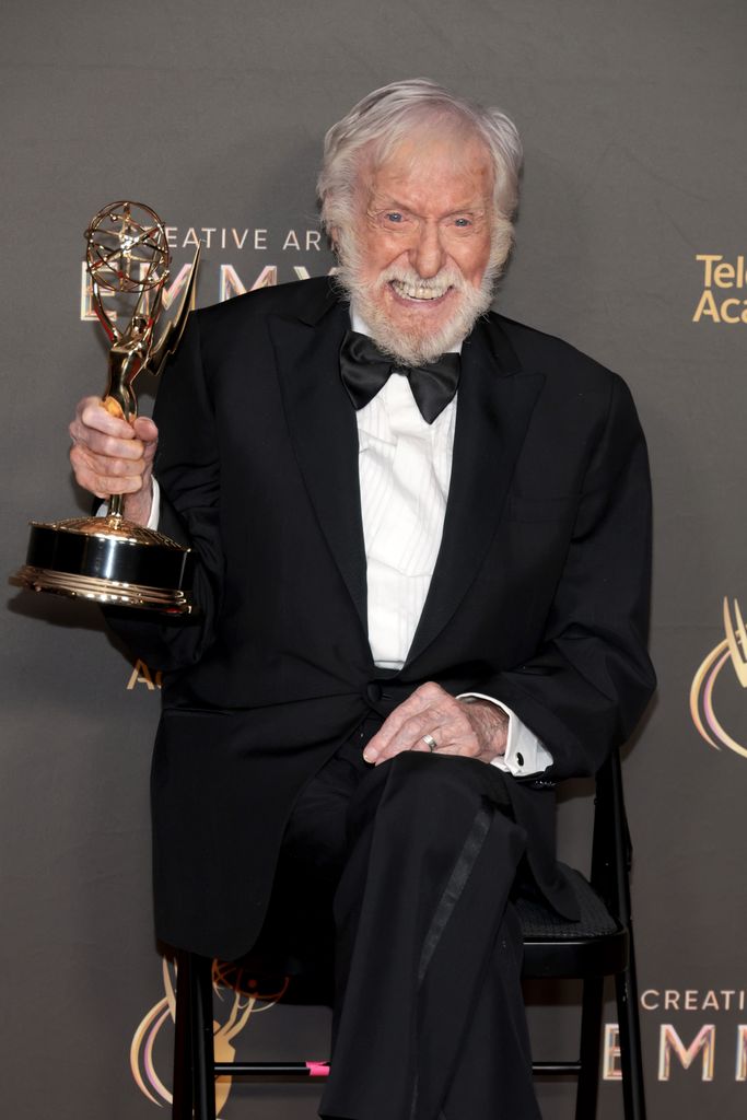 Dick Van Dyke, winner of the Emmy Award for Outstanding Variety Special (Pre-Recorded) for Dick Van Dyke 98 Years of Magic, attends the 76th Creative Arts Emmys Winner's Walk at Peacock Theater on September 07, 2024 in Los Angeles, California.