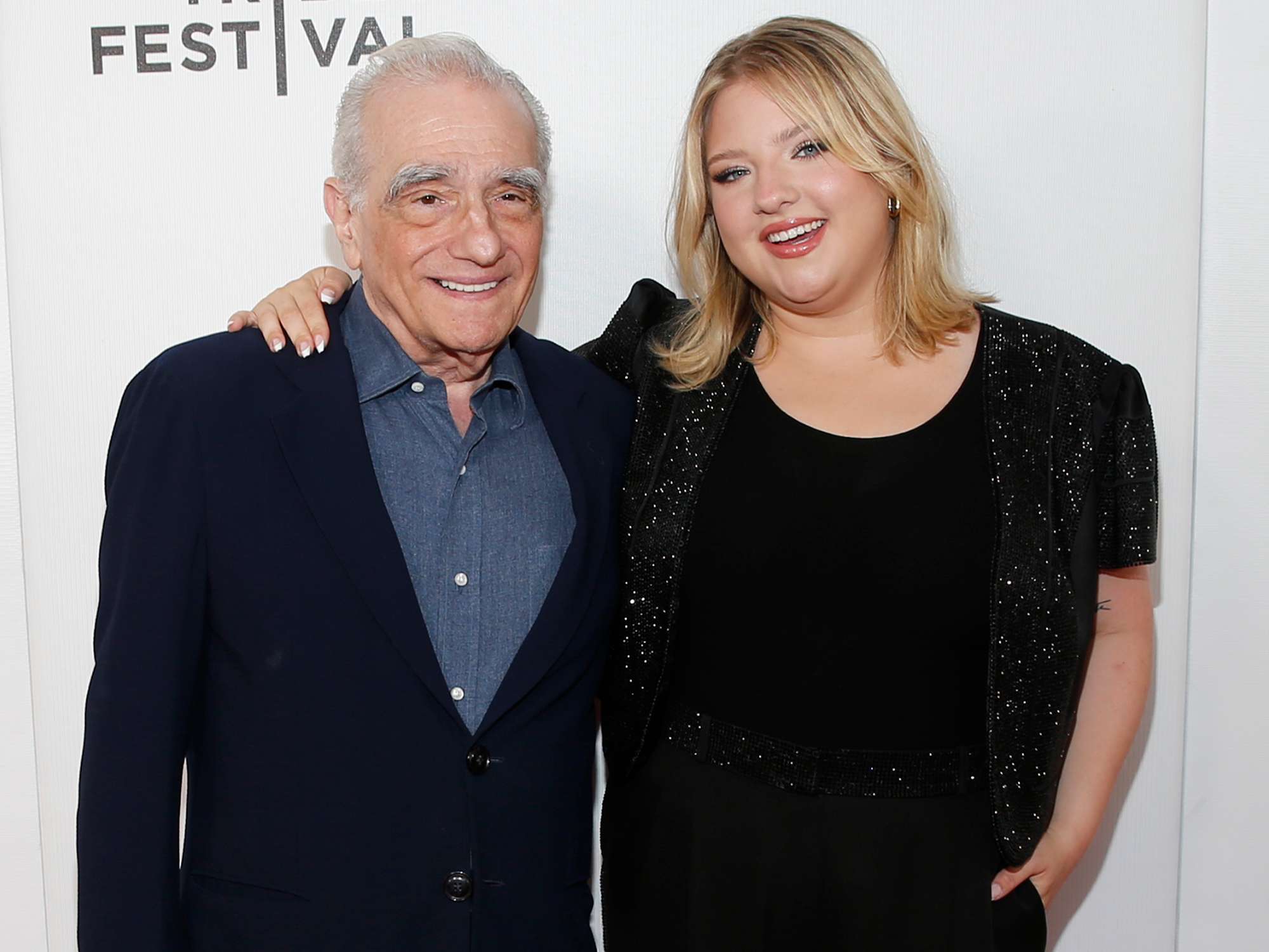 Martin Scorsese (L) and Francesca Scorsese attend "Fish Out of Water" during Shorts: Misdirection at the 2023 Tribeca Festival.