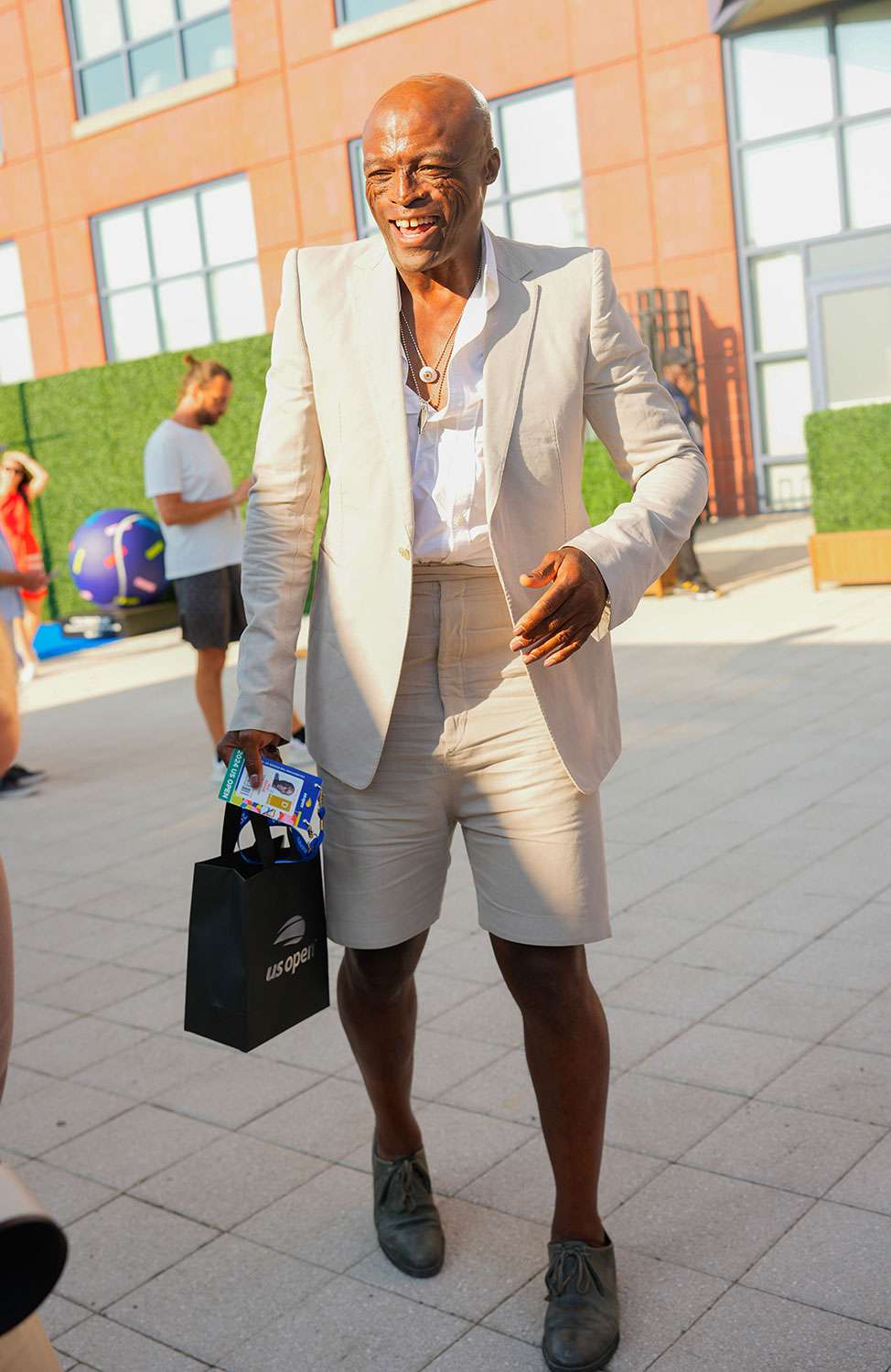 NEW YORK, NEW YORK - AUGUST 27: Seal attends the second day of the 2024 US Open Tennis Championships on August 27, 2024 in Flushing, New York.