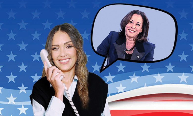 Jessica Alba and a slew of other stars have been manning phones for the Harris campaign.