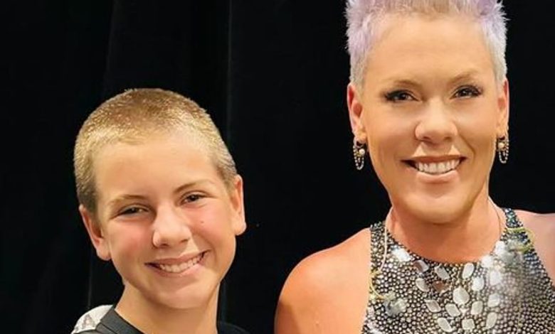 Pink's husband Carey Hart shows support for her and daughter Willow as they take the stage together