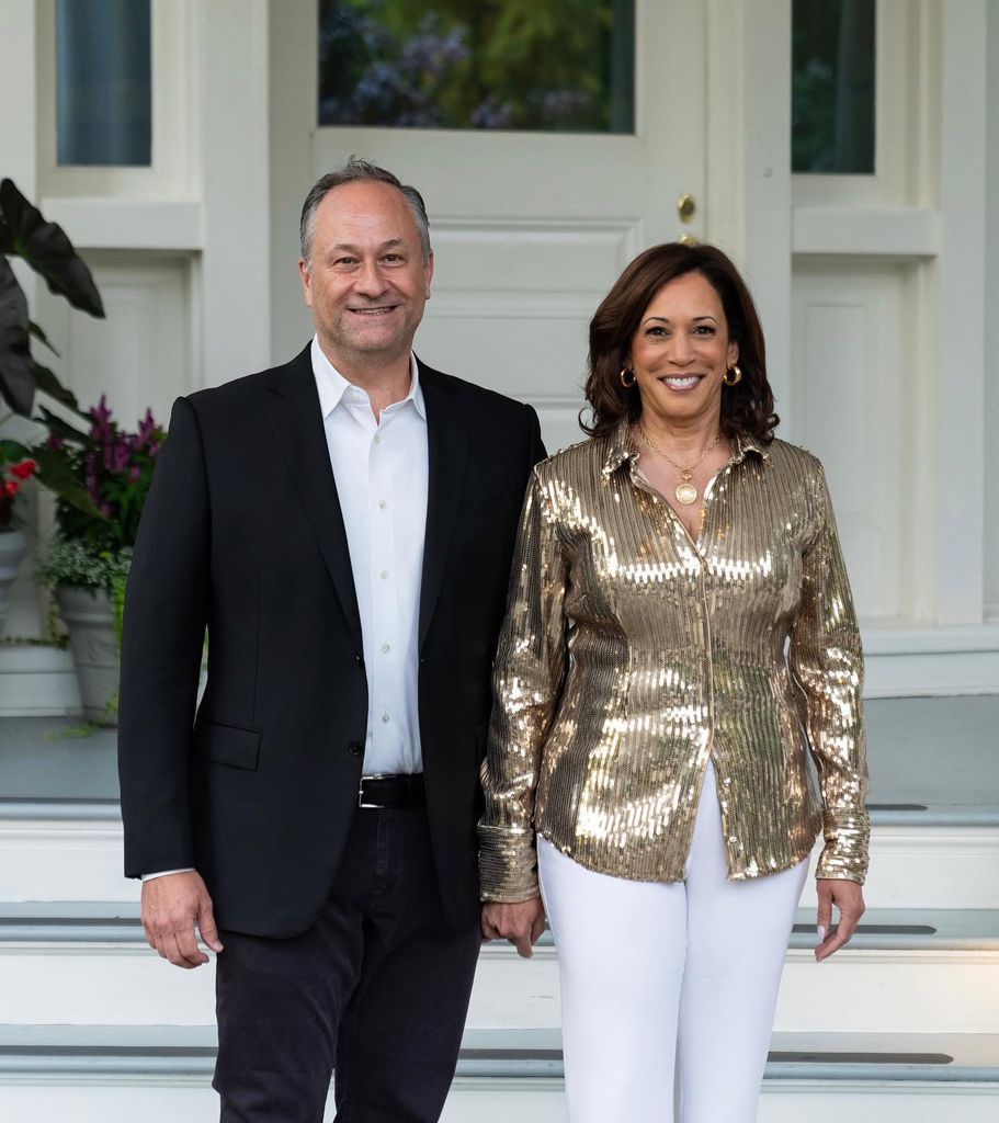 kamala harris doug emhoff outside official residence