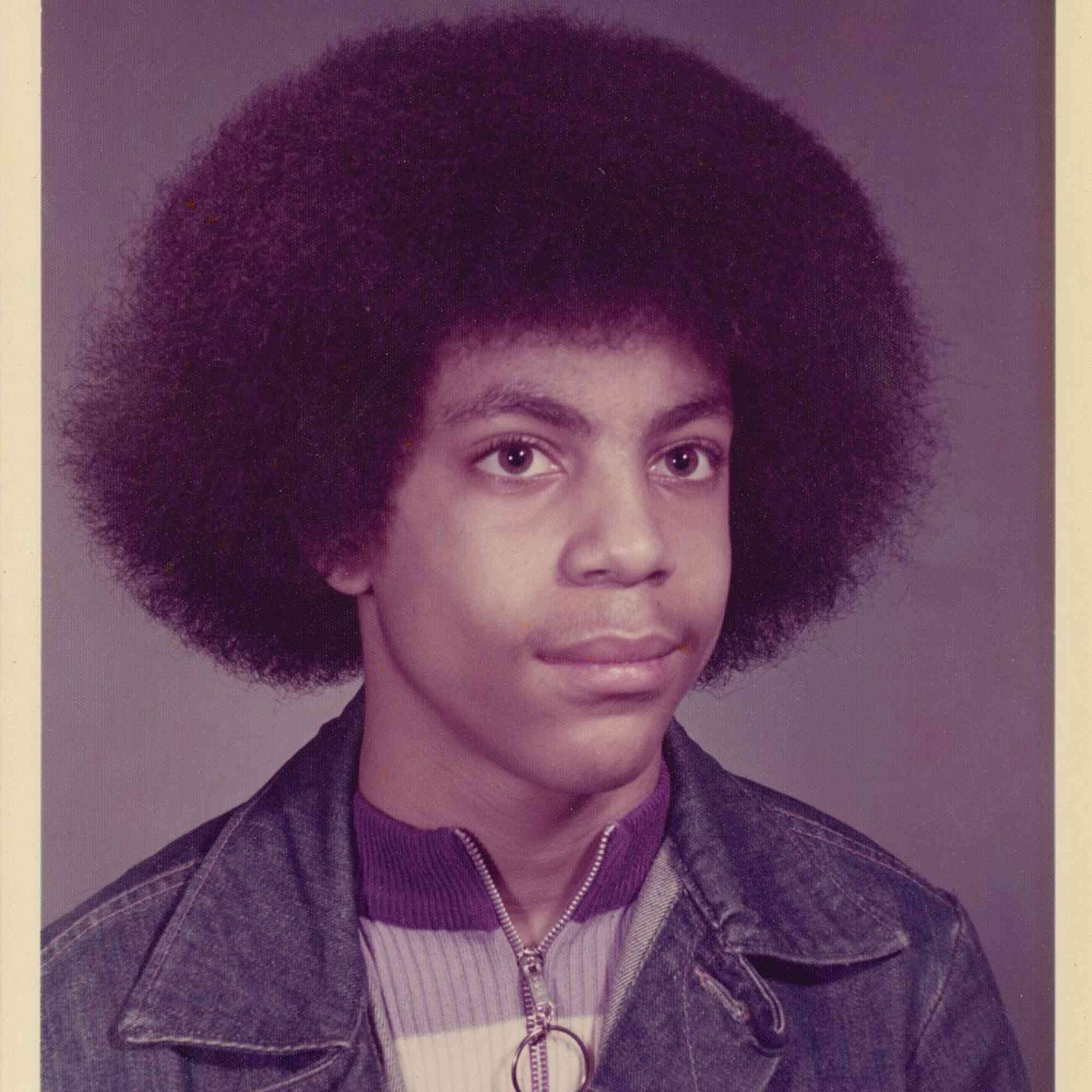 This ninth-grade photo of Prince appeared in the 1973 yearbook for Bryant Junior High School.