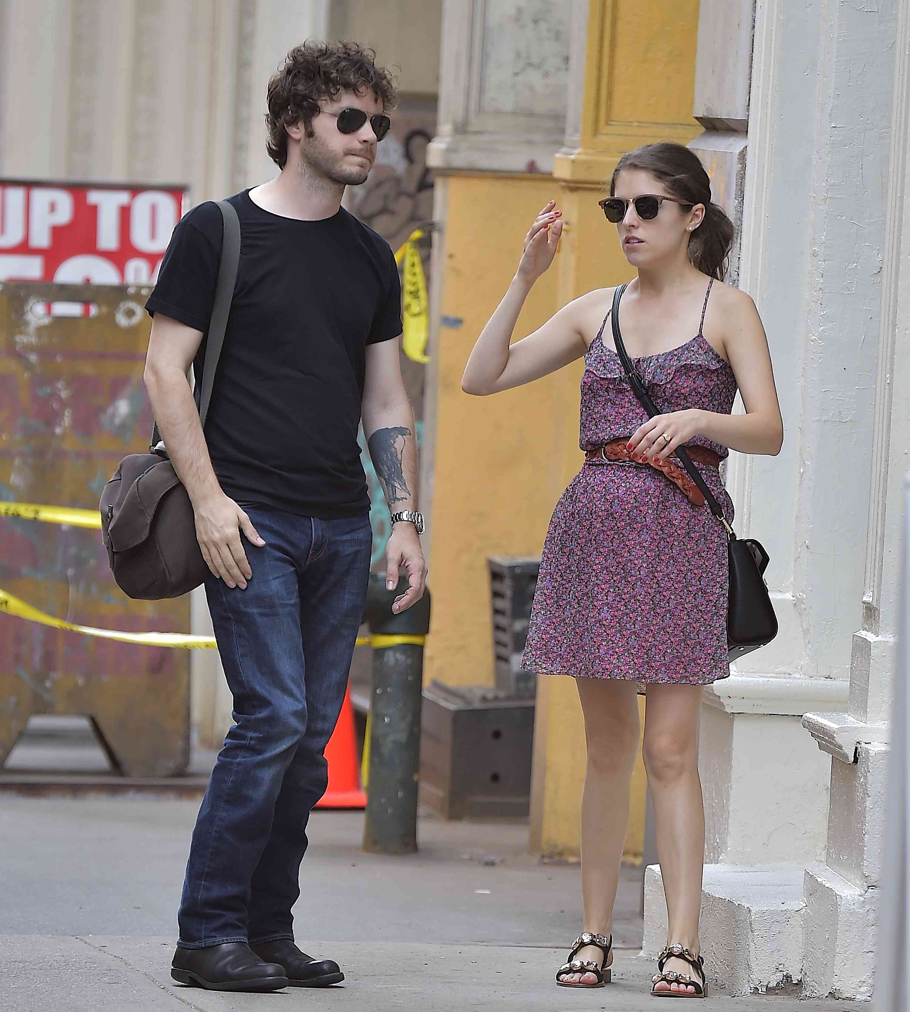 Ben Richardson (L) and Anna Kendrick (R) in New York City