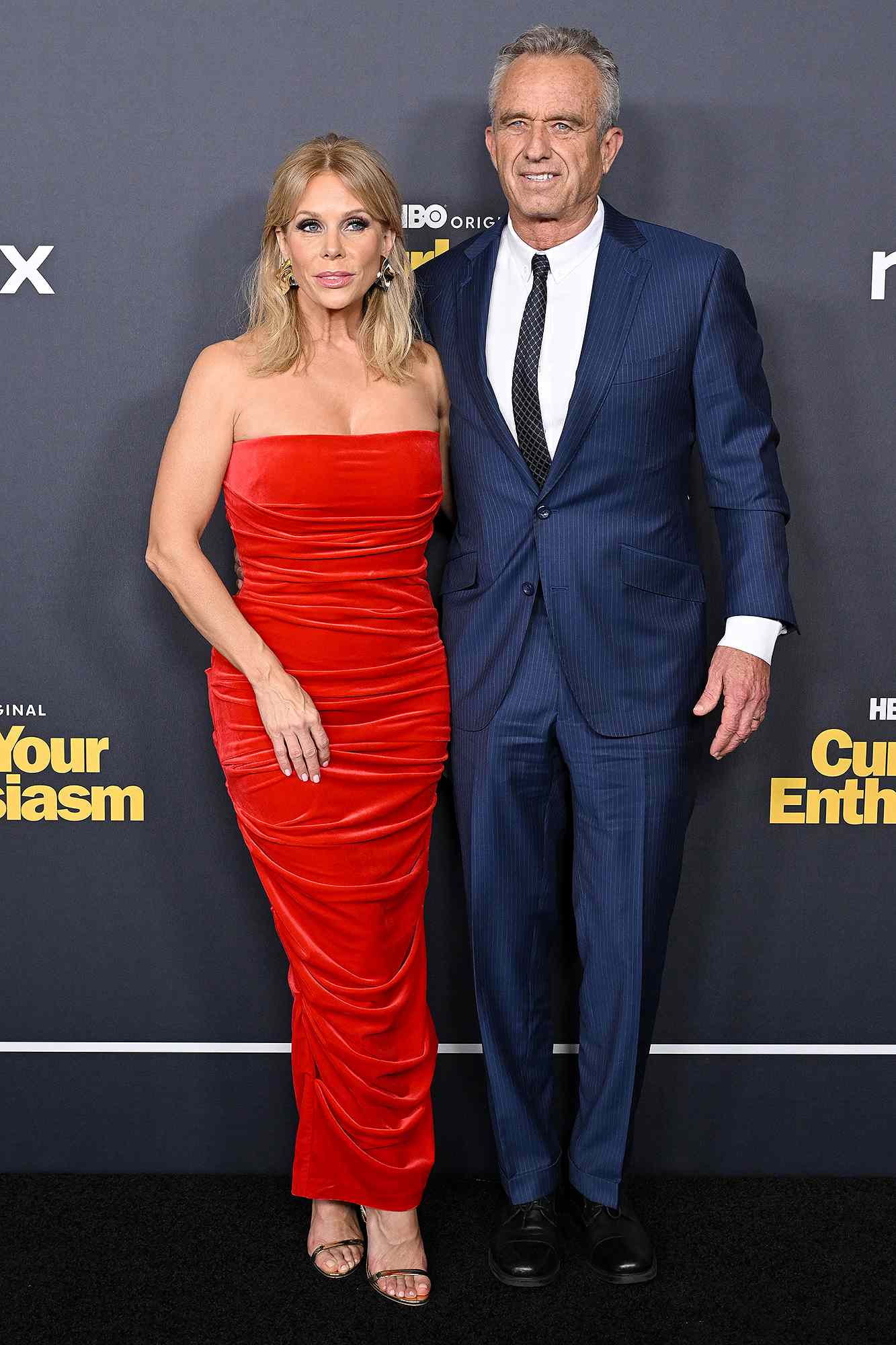 LOS ANGELES, CALIFORNIA - JANUARY 30: Cheryl Hines and Robert F. Kennedy Jr. attend the Los Angeles Premiere of HBO's "Curb Your Enthusiasm" Season 12 at Directors Guild Of America on January 30, 2024 in Los Angeles, California