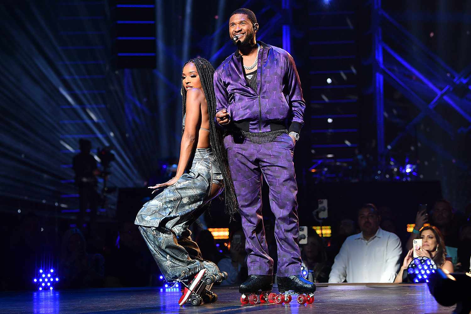 Doja Cat and Jessica Alba Attend Usherâs My Way Vegas Residency â and Both Receive a Sweet Serenade