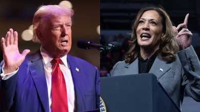 Donald Trump and Kamala Harris