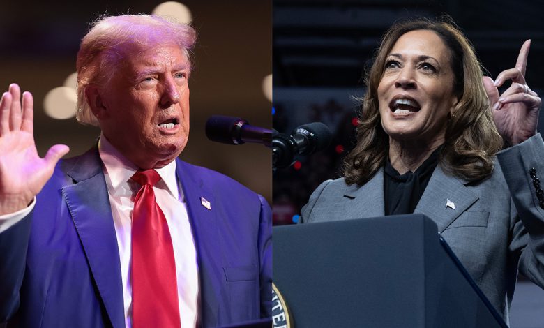 Donald Trump and Kamala Harris