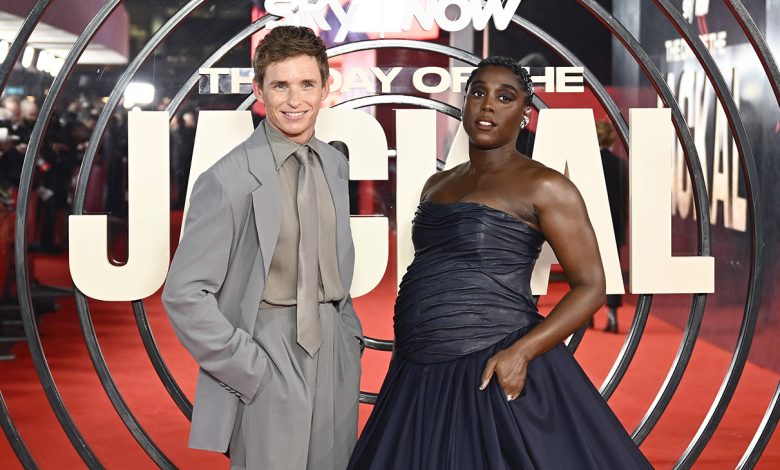 Eddie Redmayne and Lashana Lynch attend the UK Premiere of The Day Of The Jackal at the Queen Elizabeth Hall on October 22, 2024 in London, England.