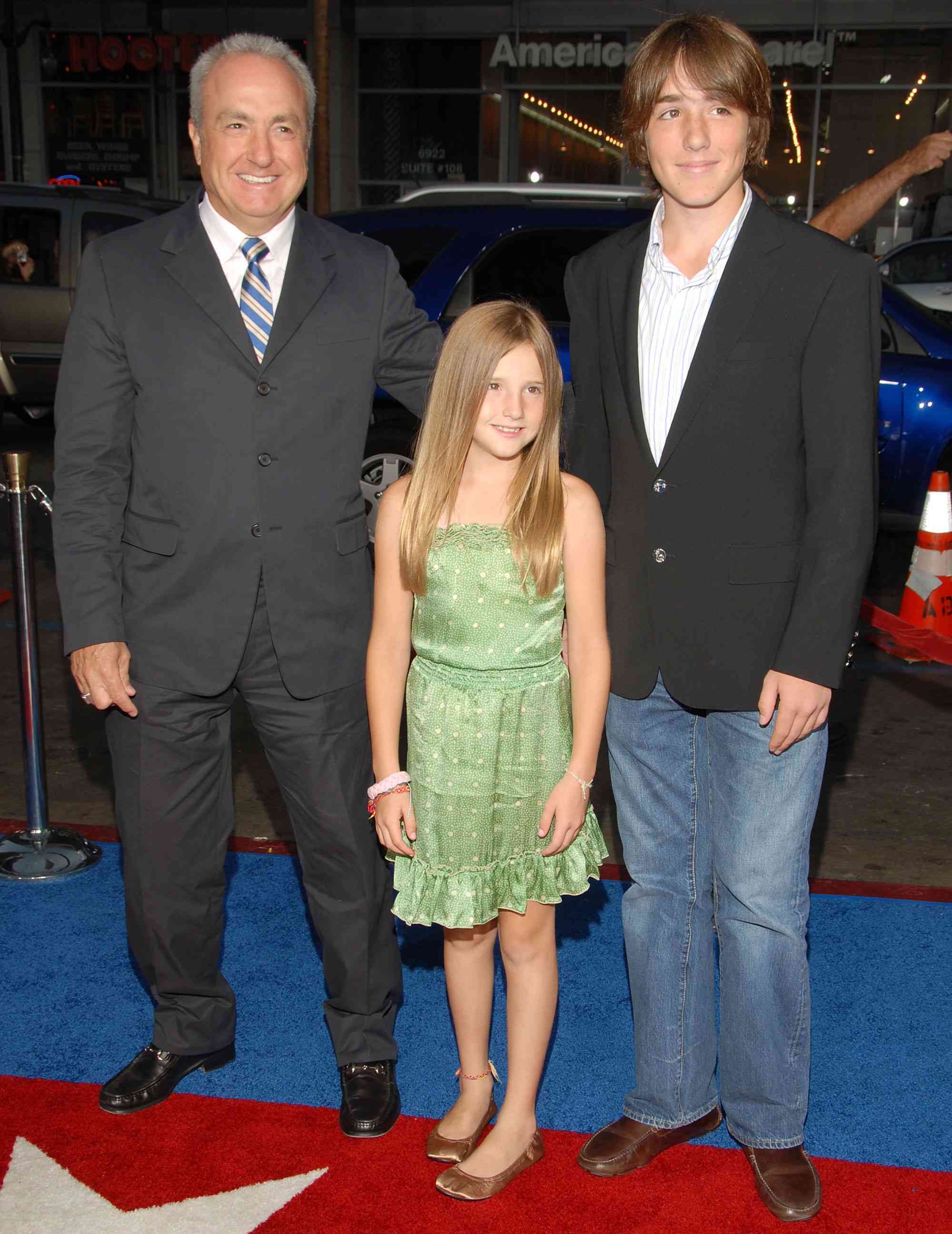 HOLLYWOOD, CA: HOLLYWOOD, CA: Producer Lorne Michaels and children Sophia Michaels, Henry Michaels arrive at the Los Angeles premiere of "Hot Rod" held July 26, 2007 at Mann's Chinese Theater in Hollywood, California. (Photo by Mark Sullivan/WireImage) 