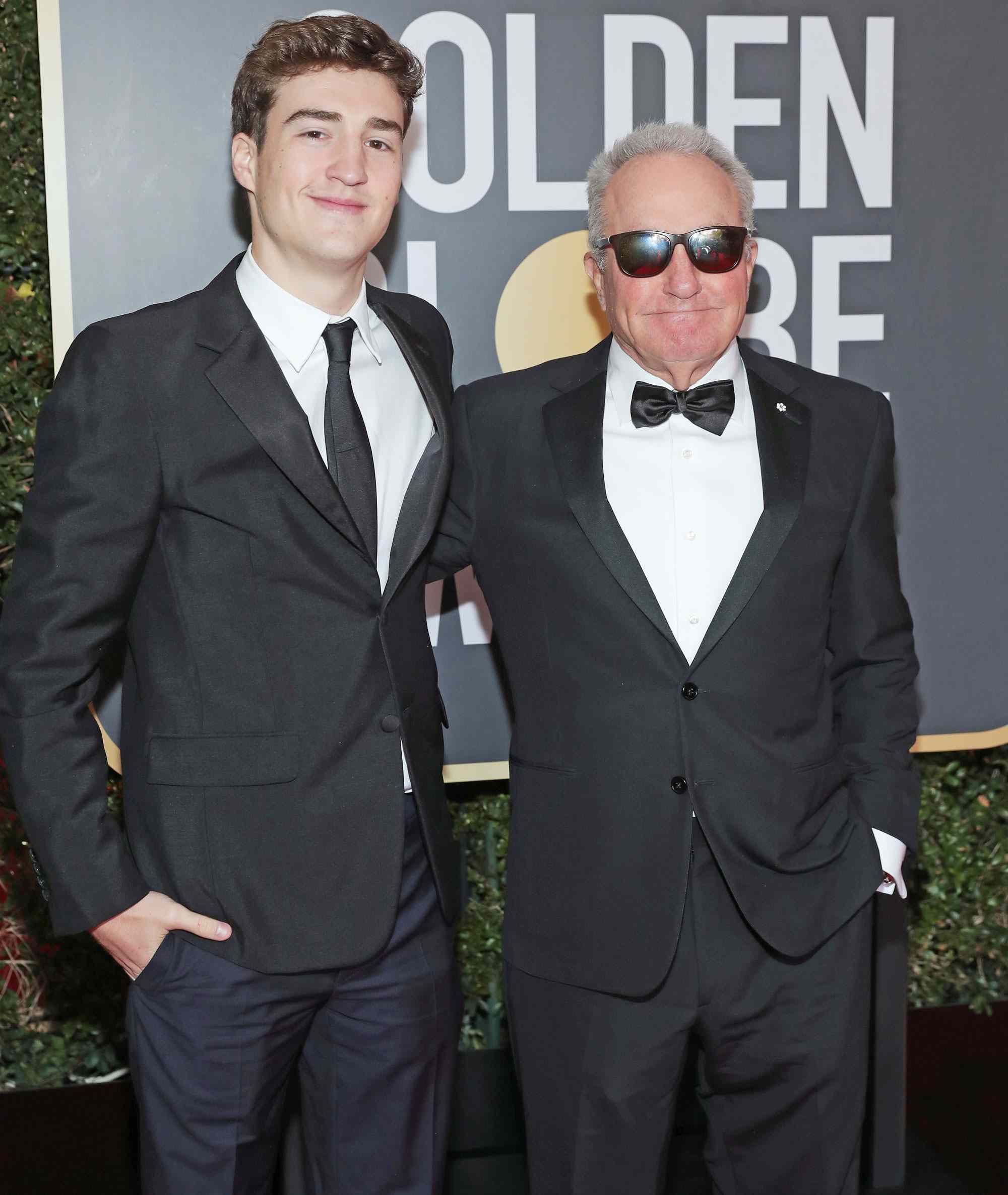 BEVERLY HILLS, CA - JANUARY 07: 75th ANNUAL GOLDEN GLOBE AWARDS -- Pictured: Producer Lorne Michaels and Edward Edward Lipowitz arrive to the 75th Annual Golden Globe Awards held at the Beverly Hilton Hotel on January 7, 2018. (Photo by Neilson Barnard/NBCUniversal/NBCU Photo Bank/NBCUniversal via Getty Images)