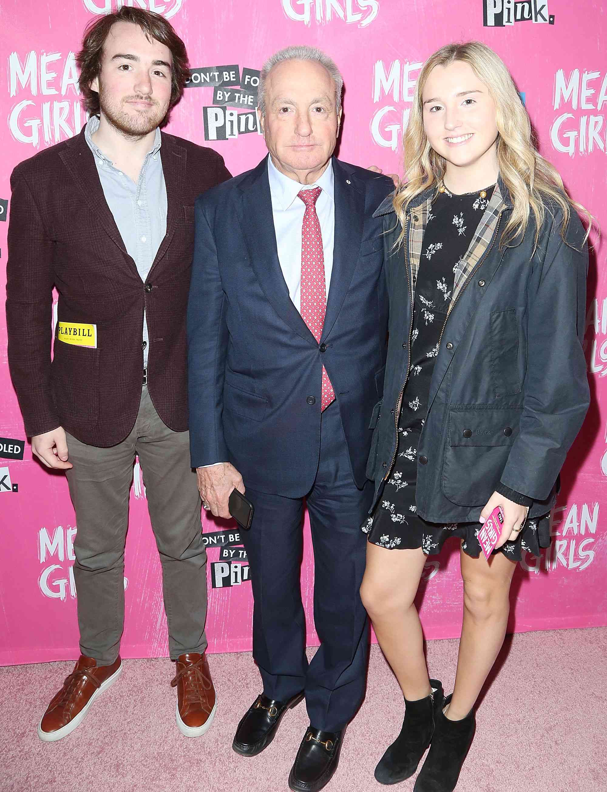 NEW YORK, NY - APRIL 08: Edward Lipowitz, Lorne Michaels and Sophie Lipowitz attend the opening night after party for "Mean Girls" on Broadway at TAO Downtown on April 8, 2018 in New York City. (Photo by Jimi Celeste/Patrick McMullan via Getty Images)