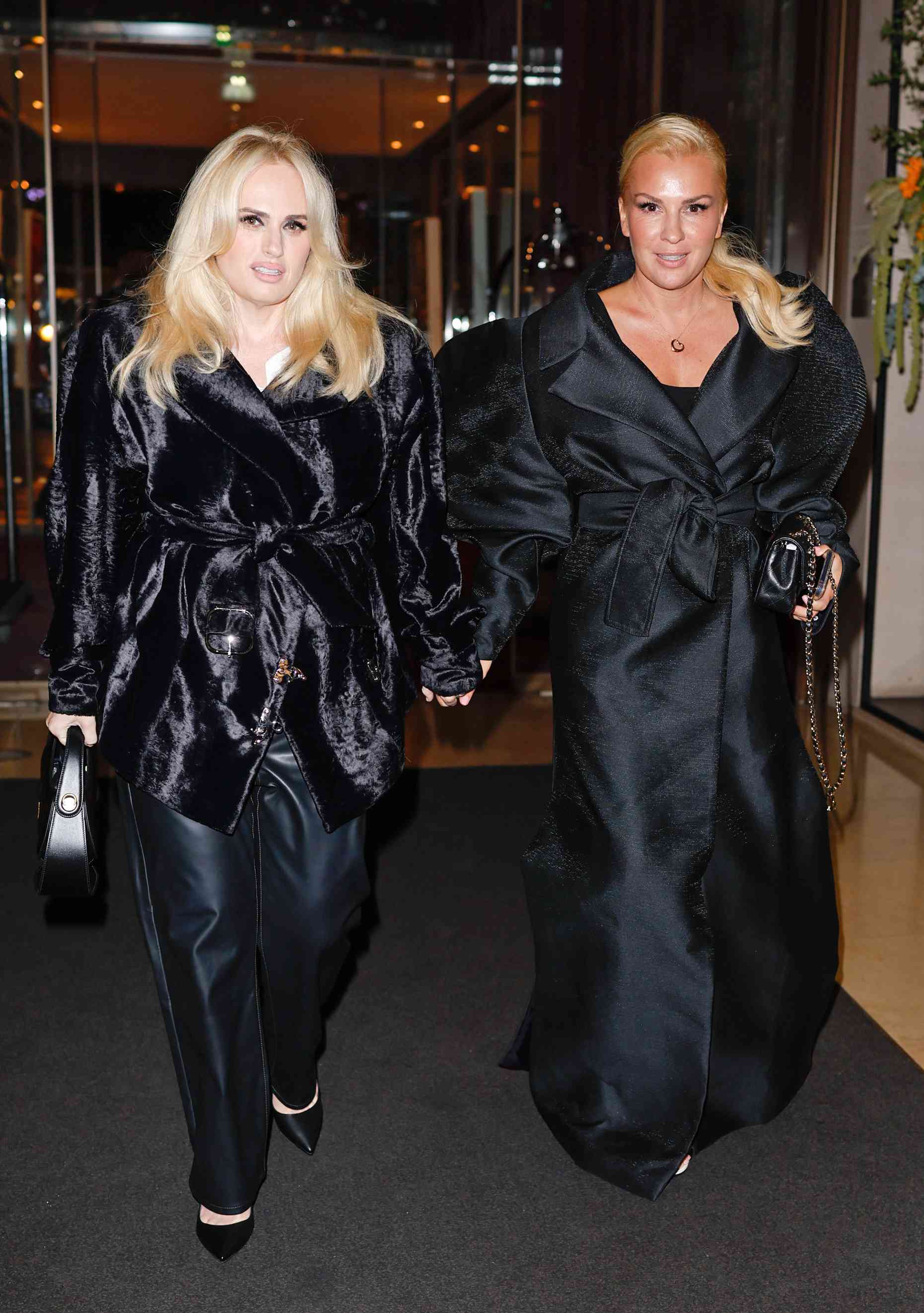 Rebel Wilson and Ramona Agruma are seen on September 30, 2024 in Paris, France. 