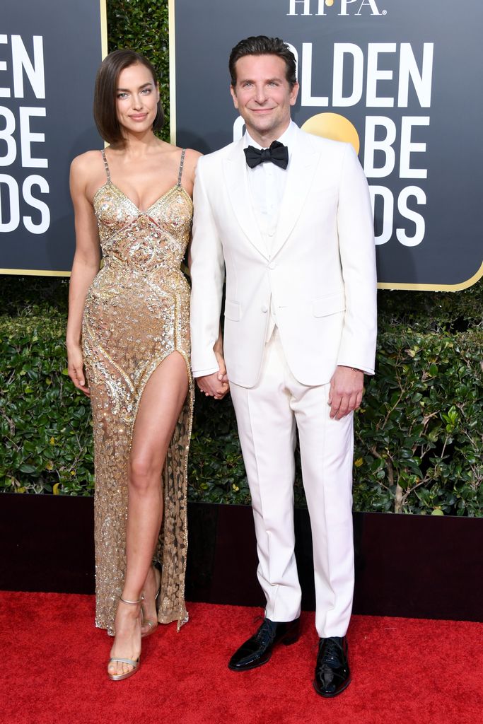 irina shayk bradley cooper holding hands golden globes 2019