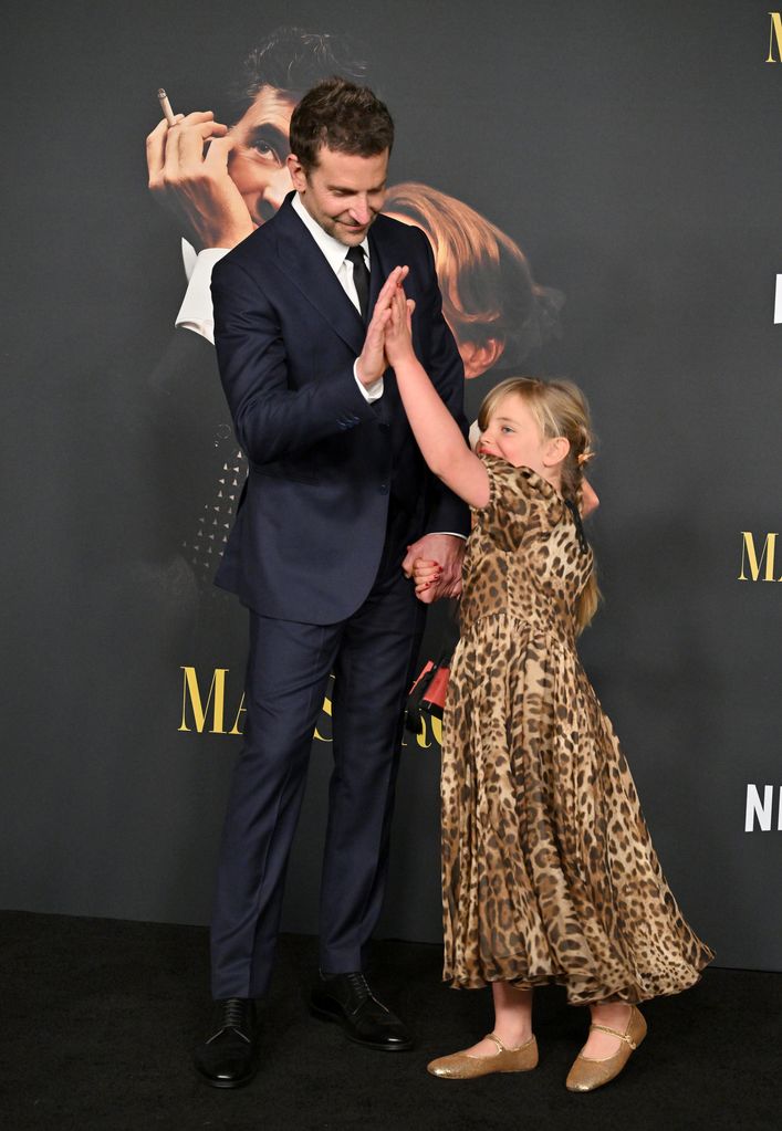 Bradley Cooper and Lea De Seine Shayk Cooper attend Netflix's "Maestro" Los Angeles Photo Call at Academy Museum of Motion Pictures on December 12, 2023 in Los Angeles, California.