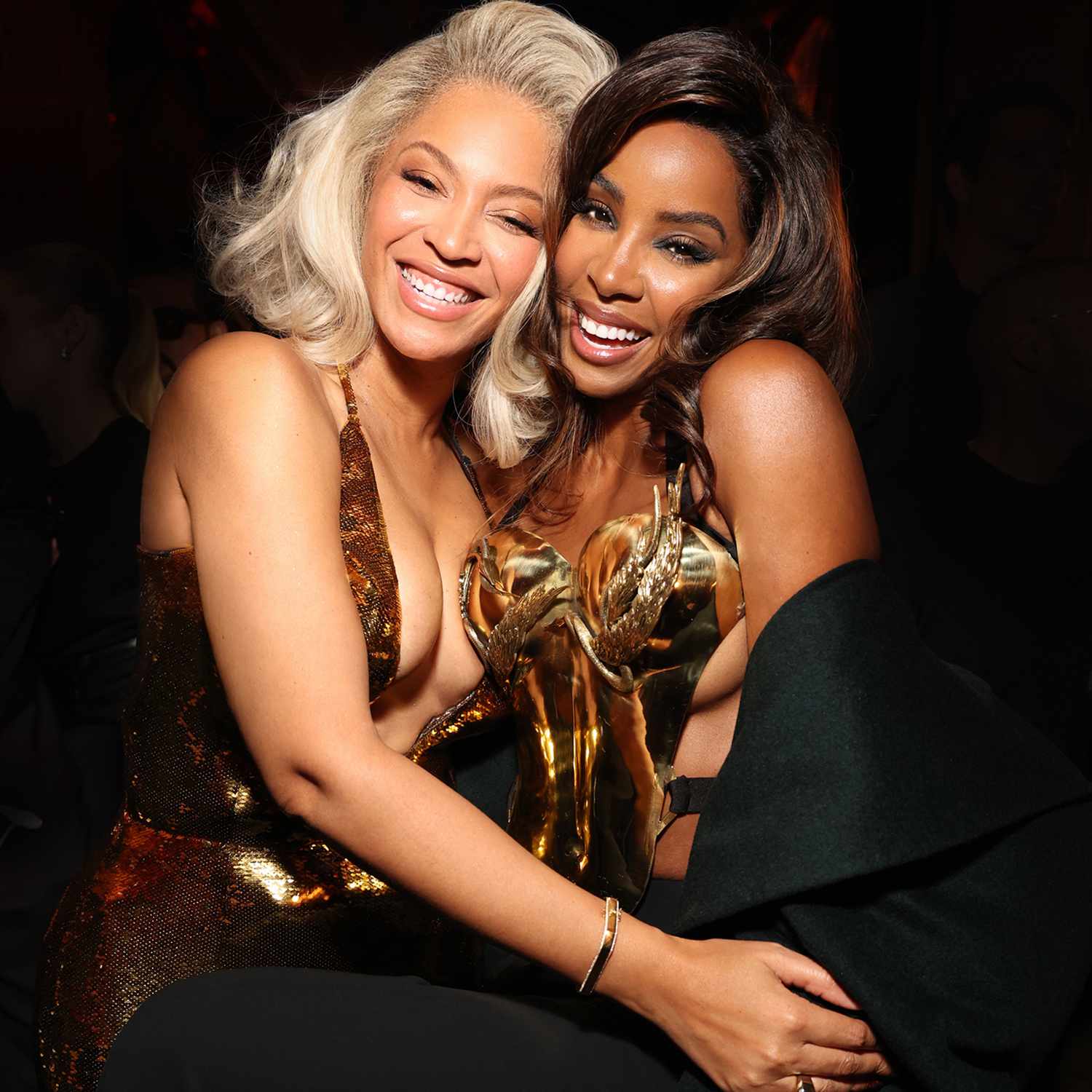 Beyoncé and Kelly Rowland attend the SirDavis American Whisky Launch Party at Hôtel Plaza Athénée on September 23, 2024 in Paris, France.