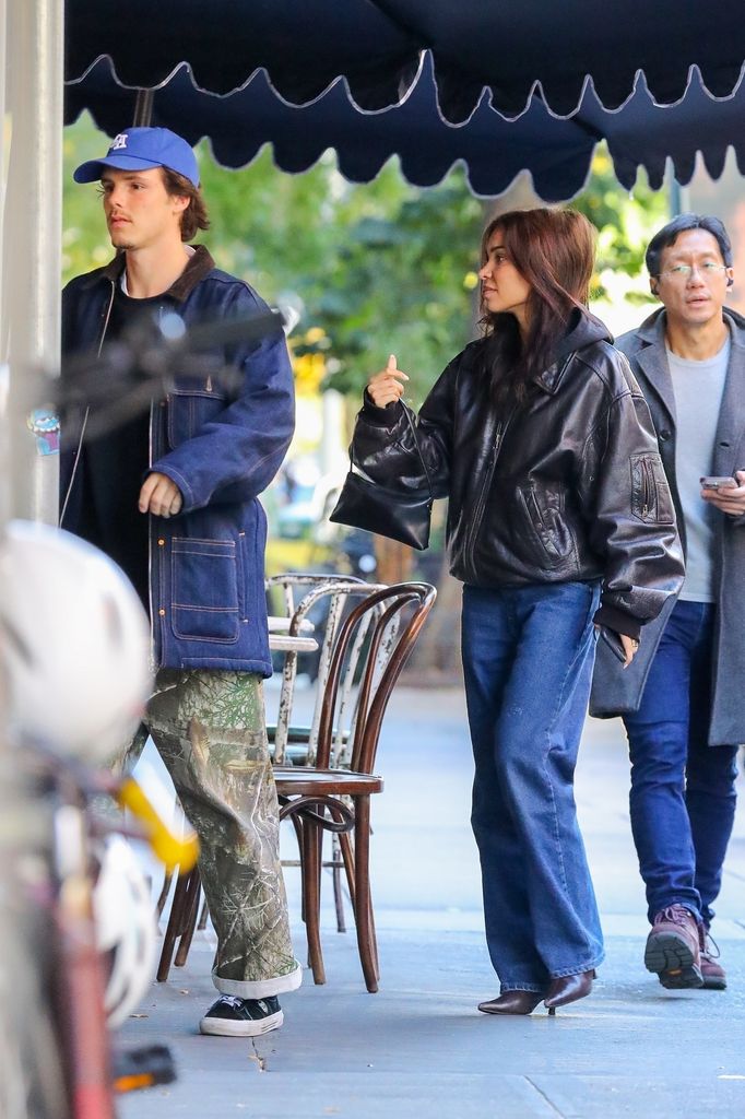 Cruz Beckham and Jackie Apostel going for lunch in New York City