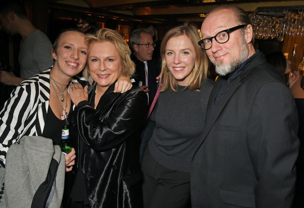 Jennifer Saunders and Adrian Edmondson with two of their daughters, Freya and Beattie Edmondson