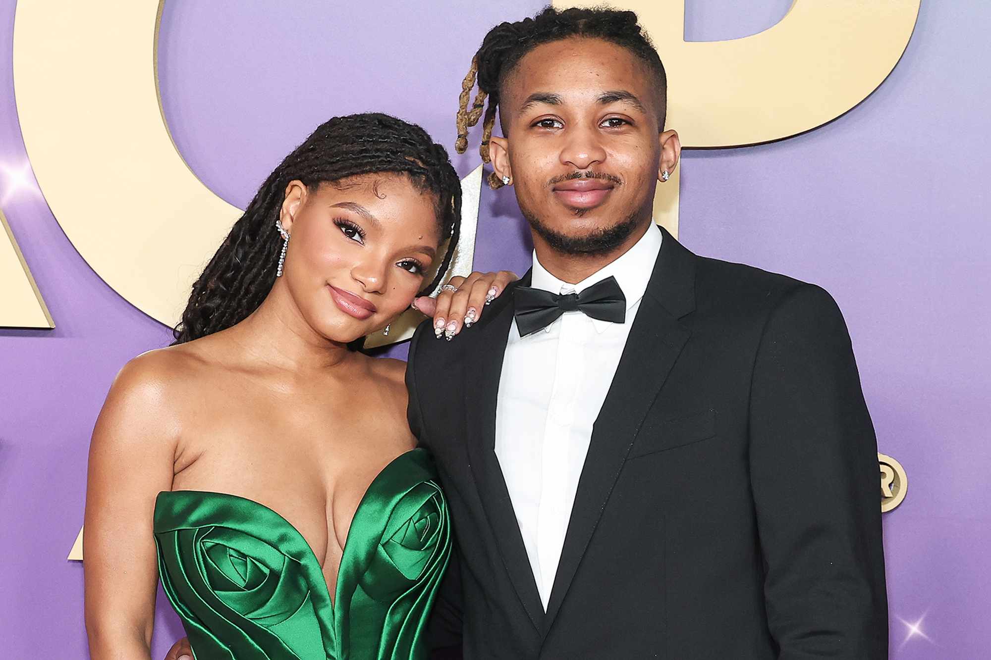 Halle Bailey and DDG at the 55th NAACP Image Awards held at The Shrine Auditorium on March 16, 2024 in Los Angeles, California. 